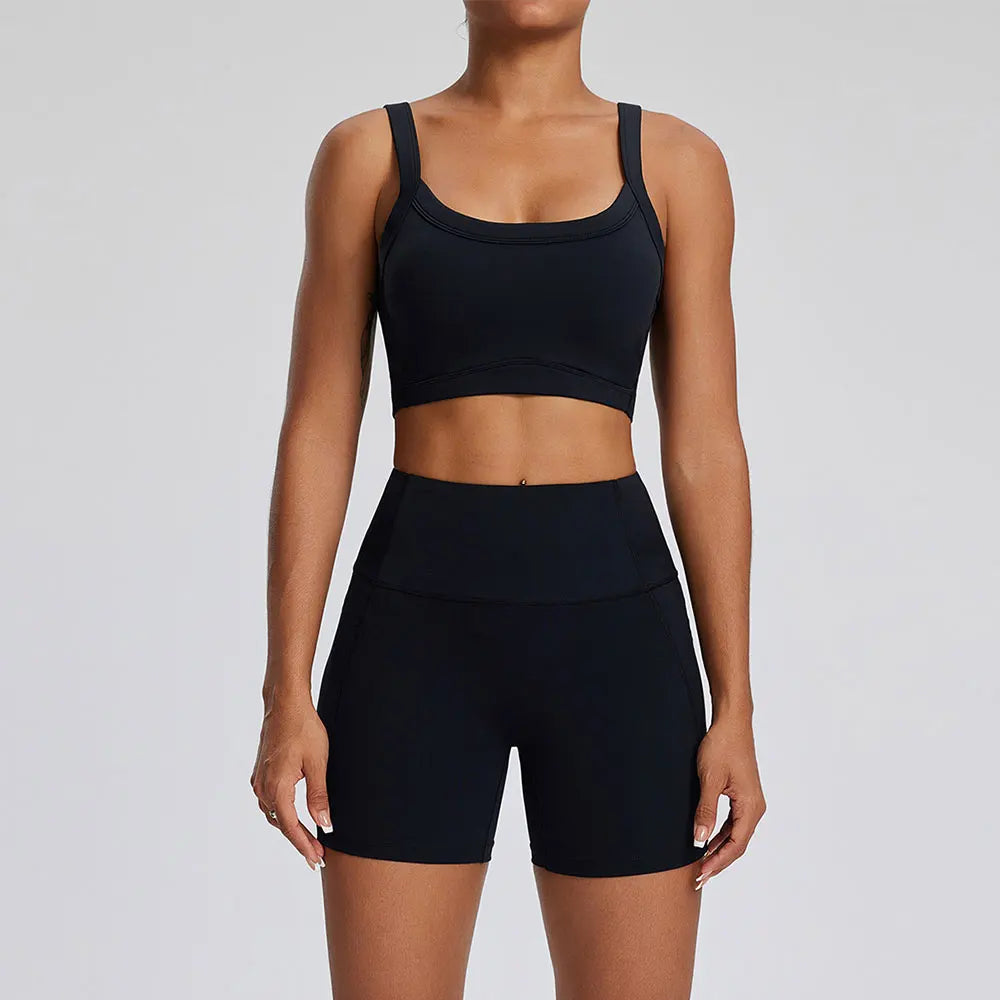 Best 2PCS Yoga Suit Gym Set Women Clothes Running Tracksuit Clothing - GilloServ