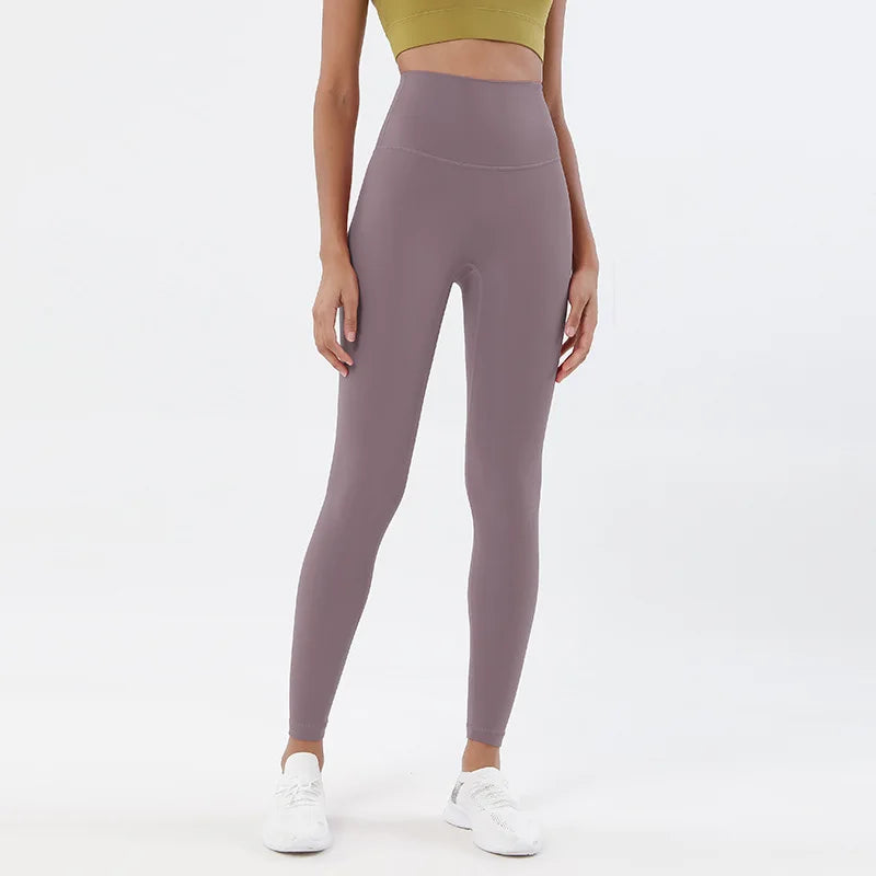 Nylon Leggings Women Yoga Pants Tight High Waist Hidden Pocket - GilloServ