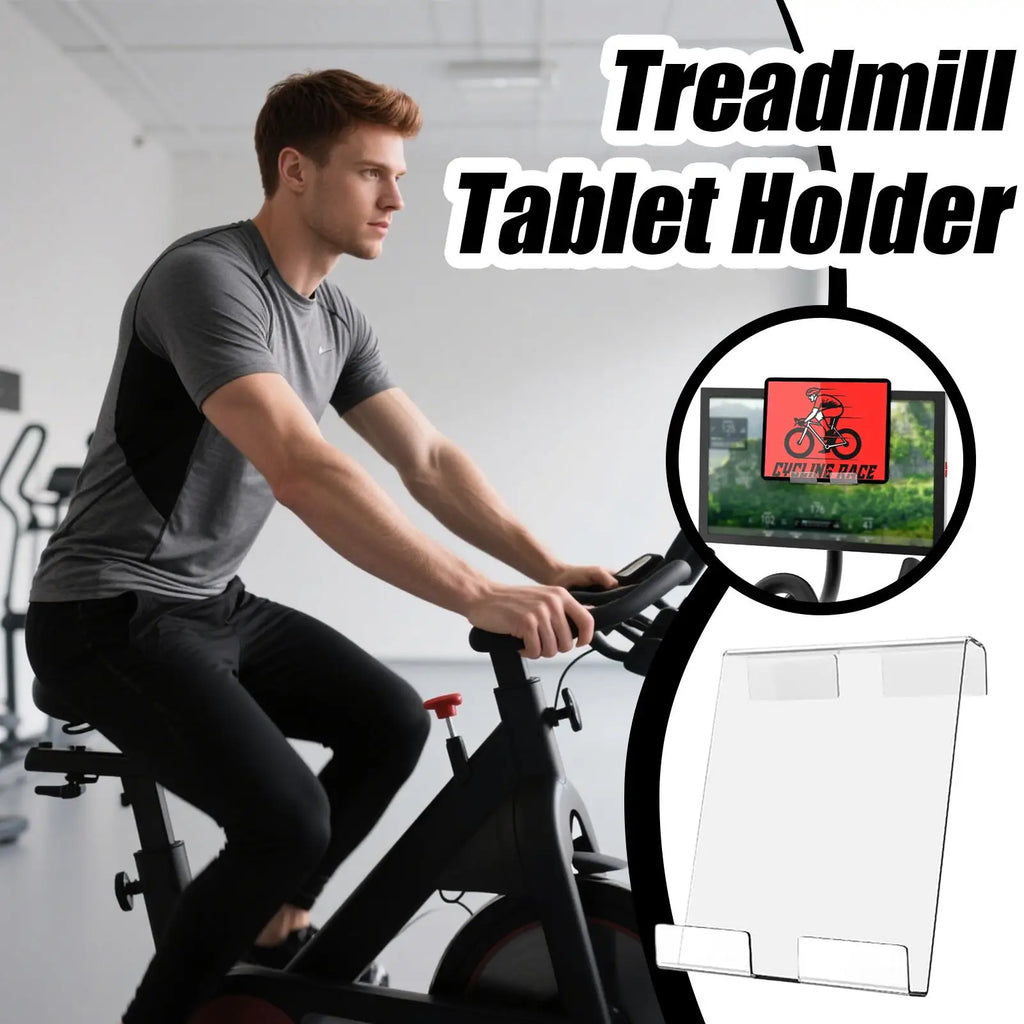 Book Holder for Treadmill Clear Acrylic Exercise Bike Phone Stand Home Fitness Accessory Gym Workouts Tablet Bracket for Bike - GilloServ