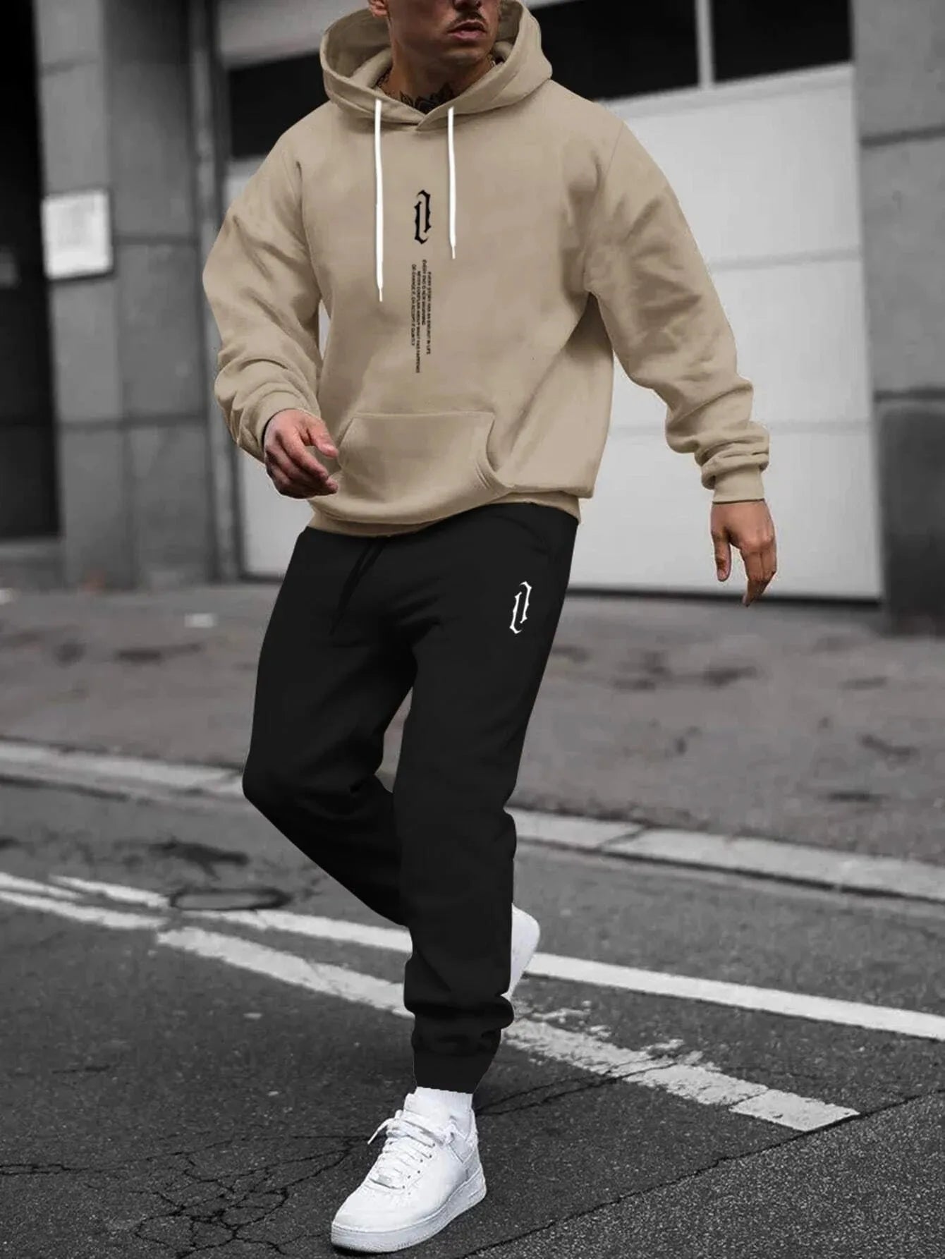 Tracksuit Sets Men's Casual Fleece Warm Hoodies Pants 2PCS Mens Long Sleeve Sport Suit Male Pullover Hoodies Sports Clothing - GilloServ