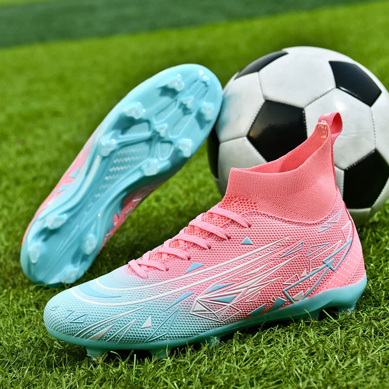 Best New Football Boots Adult Breathable/Long Spikes Sport Soccer Training Shoes/Cleats - GilloServ