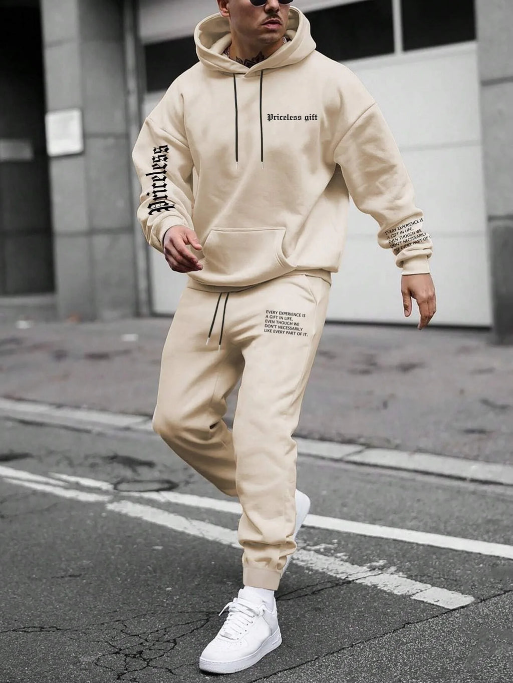 Tracksuit Sets Men's Casual Fleece Warm Hoodies Pants 2PCS Mens Long Sleeve Sport Suit Male Pullover Hoodies Sports Clothing - GilloServ