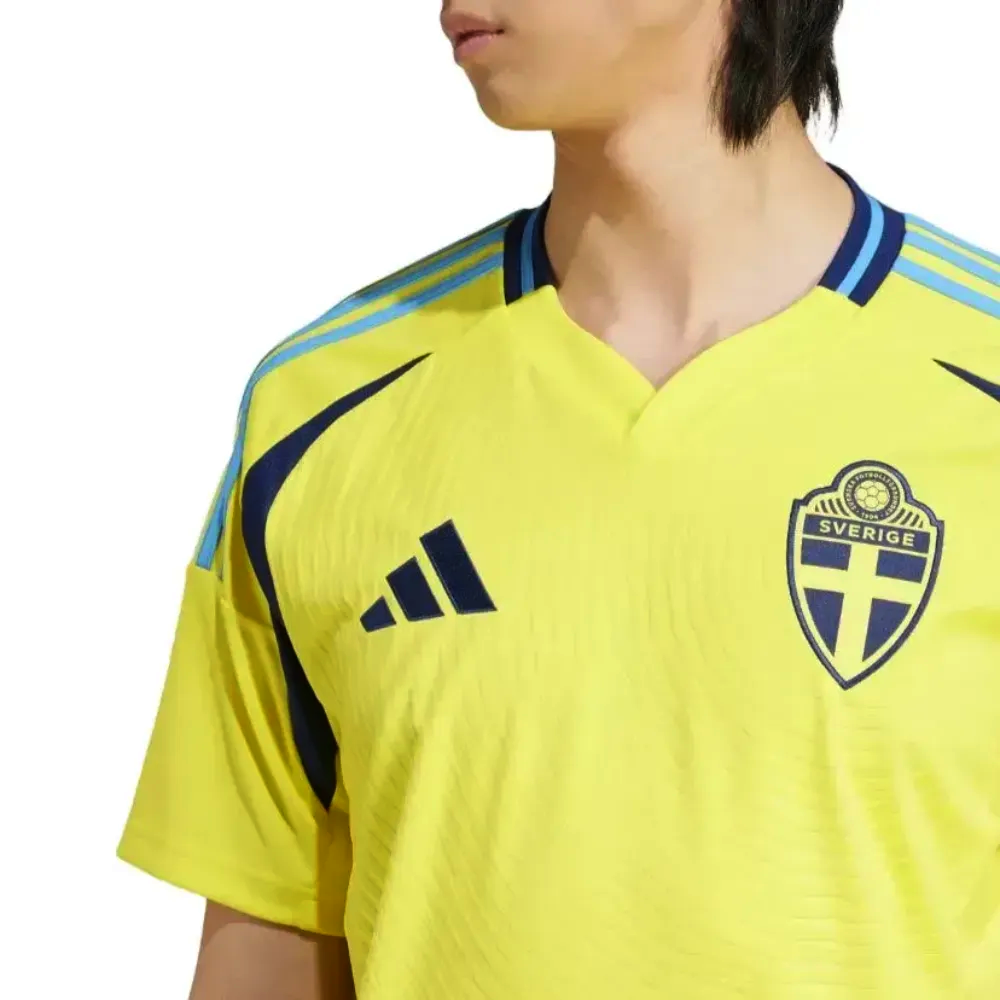 Sweden national team Home soccer jersey 2024/25 - Adidas-4