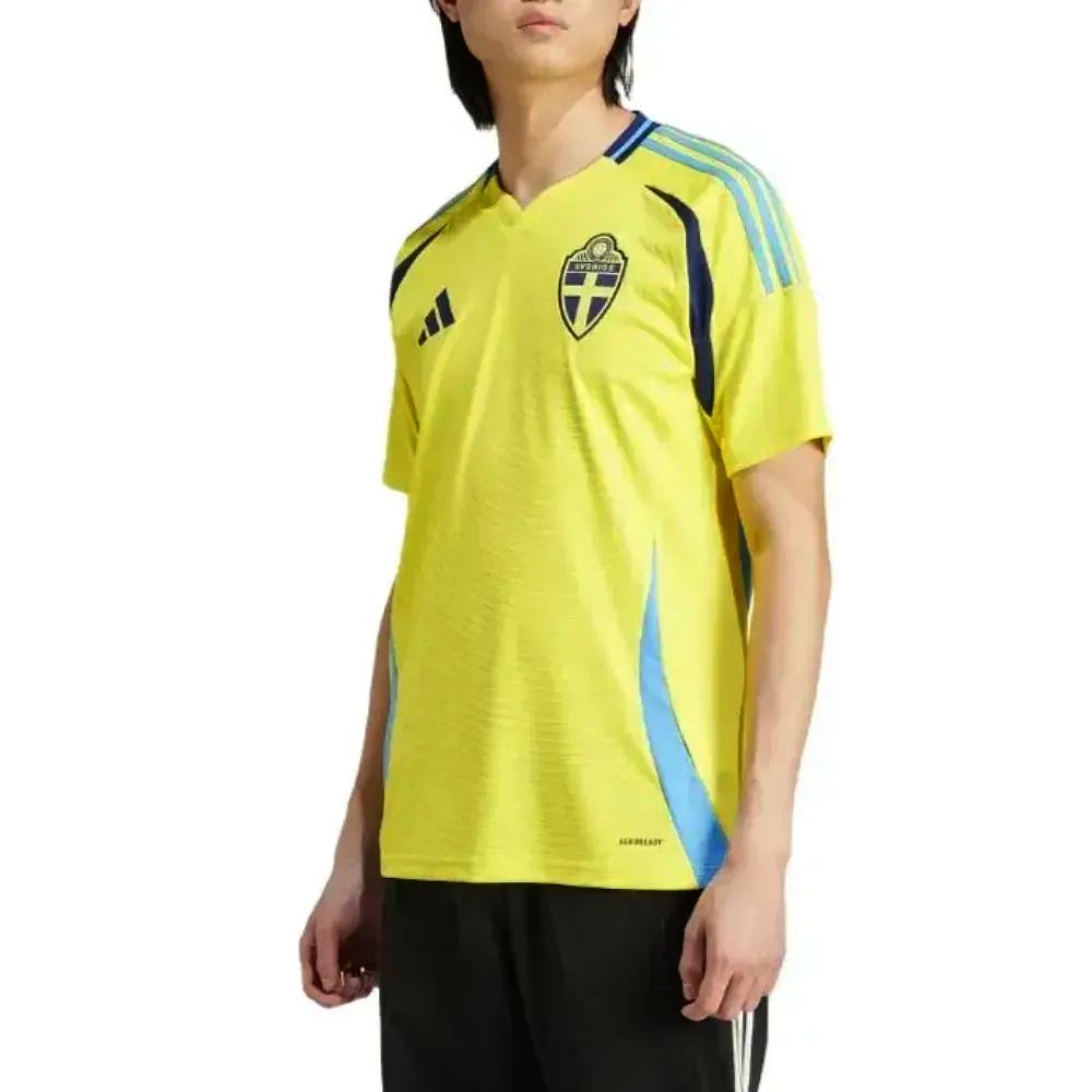 Sweden national team Home soccer jersey 2024/25 - Adidas-2