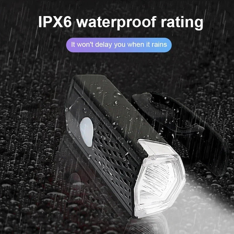 Bicycle headlight IPX6 waterproof cycling bike light USB rechargeable mini portable torch night light illumination light - GilloServ