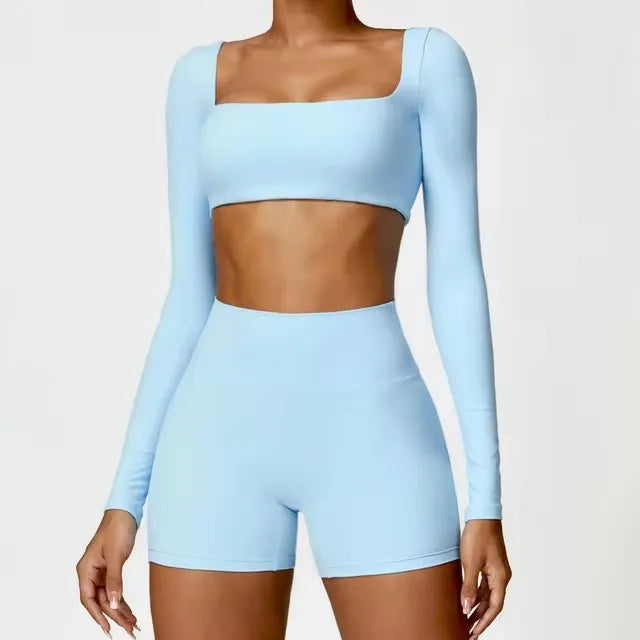 Yoga Set 2PCS Sportswear Workout Clothes Athletic Gym Wear - GilloServ