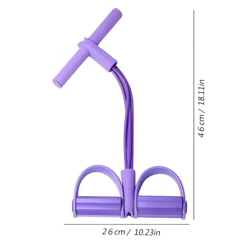 Four-Tube Pedal Tensioner Multi-Functional Household Fitness Equipment/ /Yoga Abdominal Strengthening Elastic Band Tension Rope - GilloServ