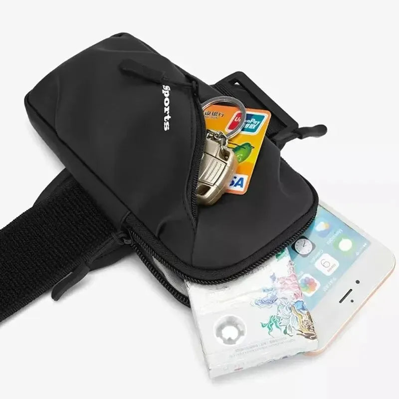 Running Phone Holder Jogging Bags for iPhone Samsung Universal Waterproof PU Sports Armband Phones Arm Bag Running Accessory - GilloServ
