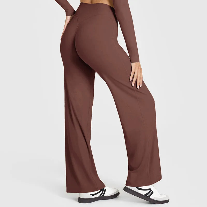Sports Straight-Leg Pant for Women Mid-Waist Yoga GYM Wear - GilloServ
