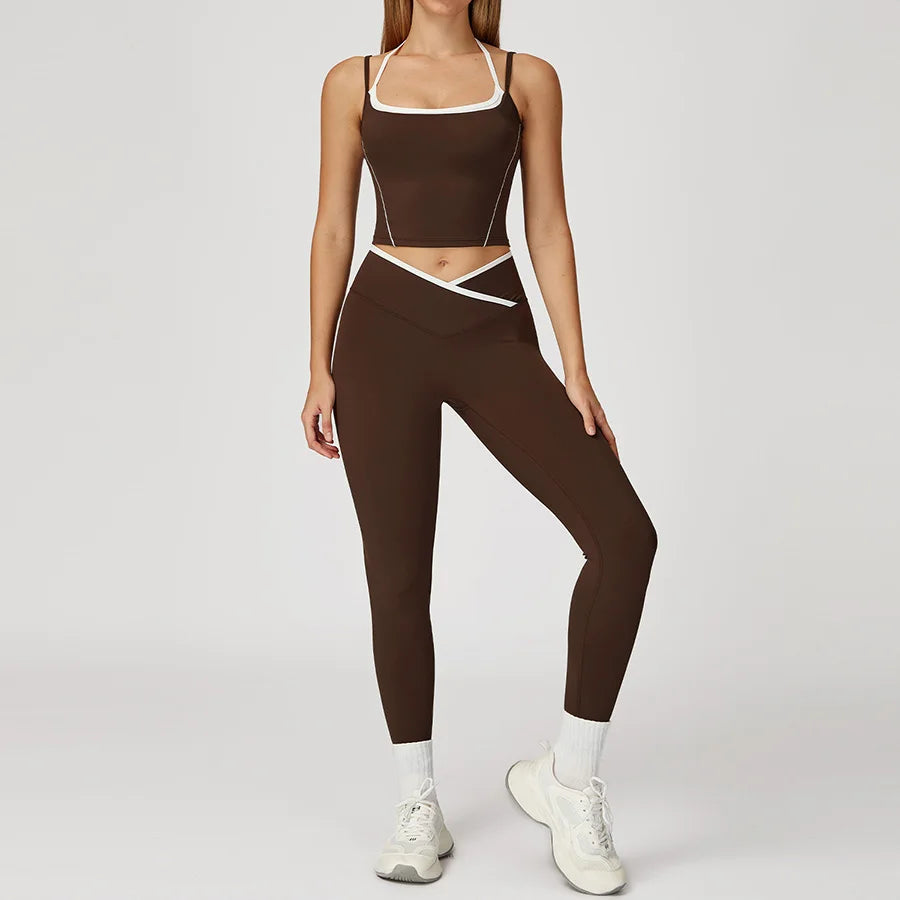 New Yoga Set 2 Pieces Workout Outfits Fitness Sportswear - GilloServ