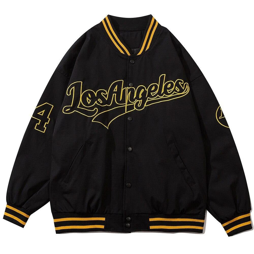 Baseball Jacket Men Letter Embroidery Single Breasted - GilloServ
