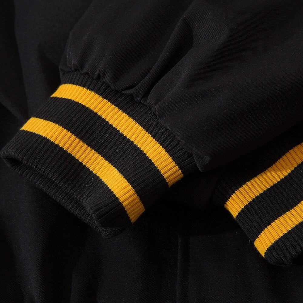 Baseball Jacket Men Letter Embroidery Single Breasted - GilloServ