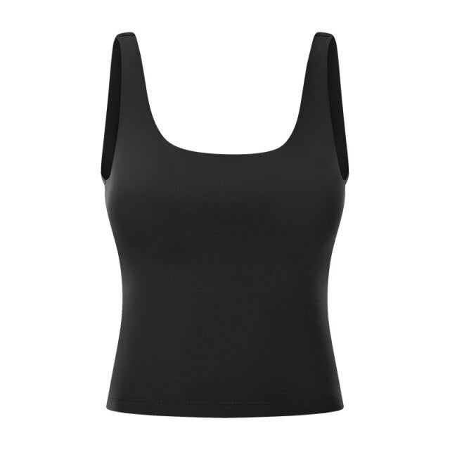 BASIC Longer-line Version Padded Workout Gym Crop Vest - GilloServ