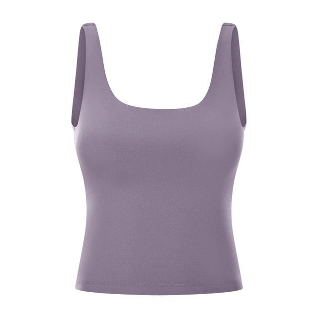 BASIC Longer-line Version Padded Workout Gym Crop Vest - GilloServ