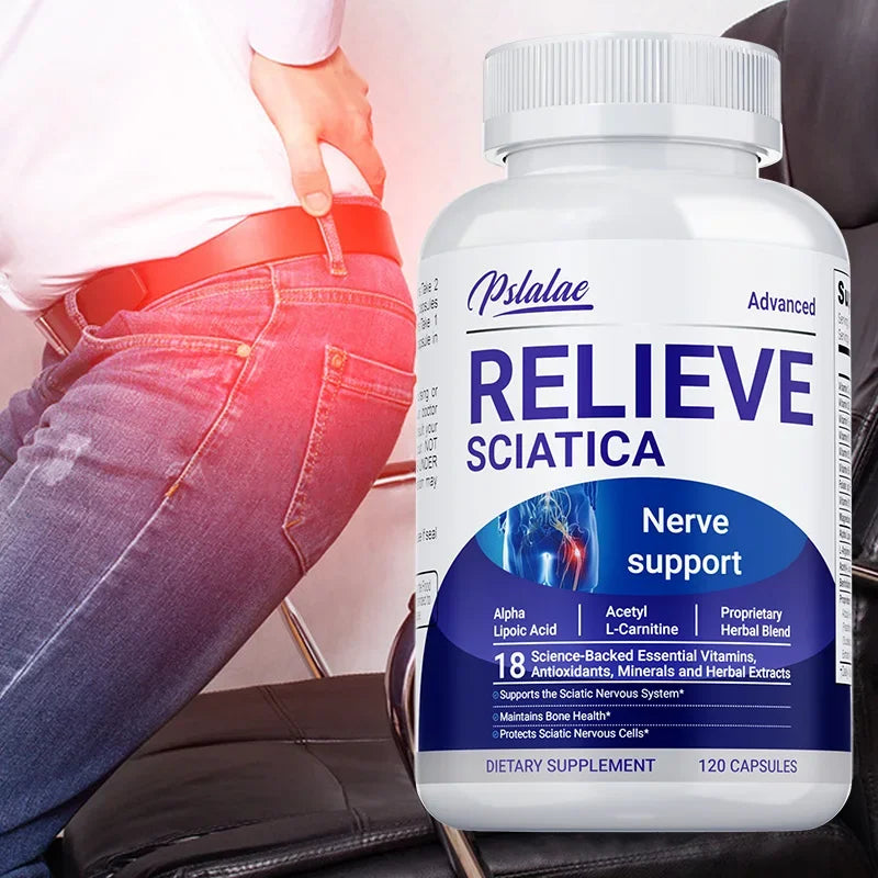 Relieve Sciatica Capsules - Contains B Vitamins To Support Sciatic Nerve Health, - GilloServ
