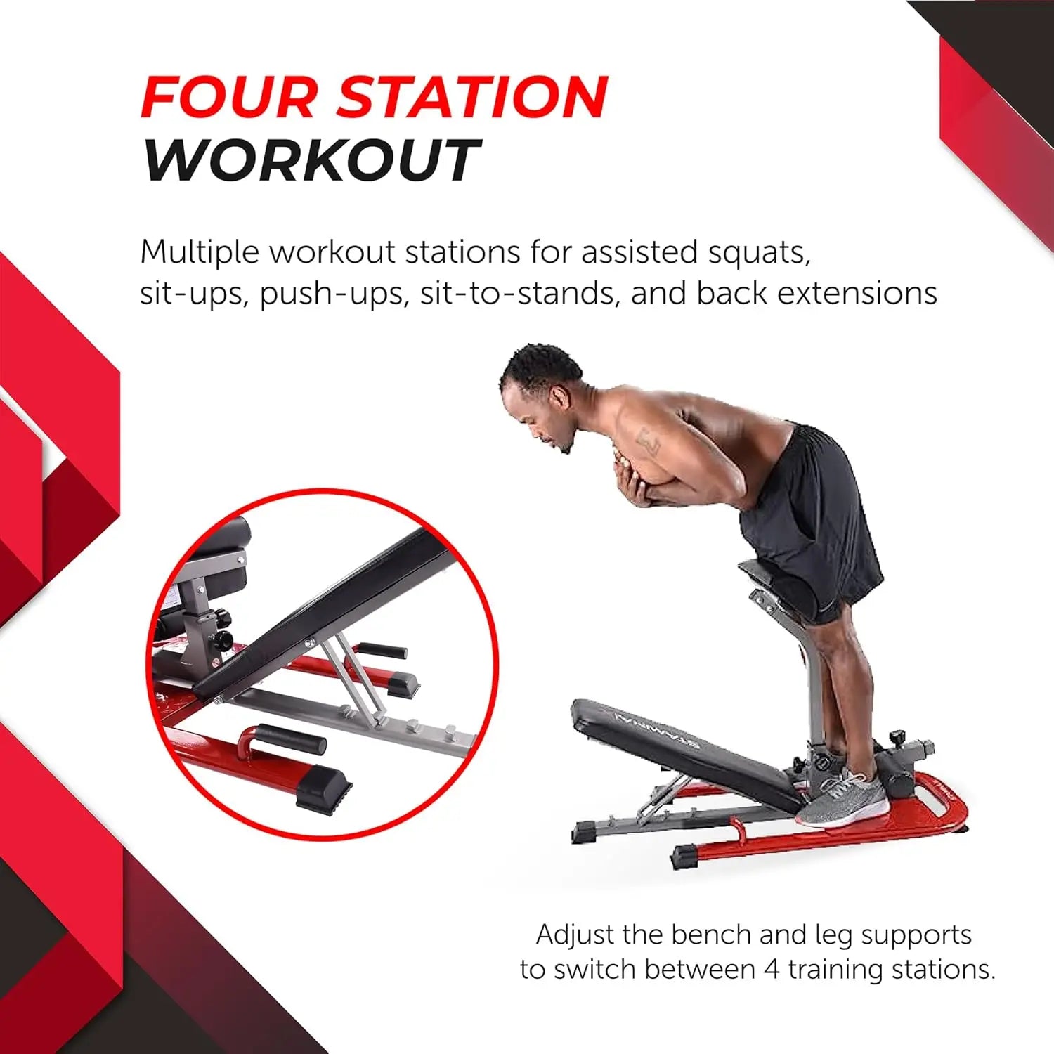 X 4-in-1 Fitness Bench Adjustable Weight and Foldable Exercise Bench - GilloServ