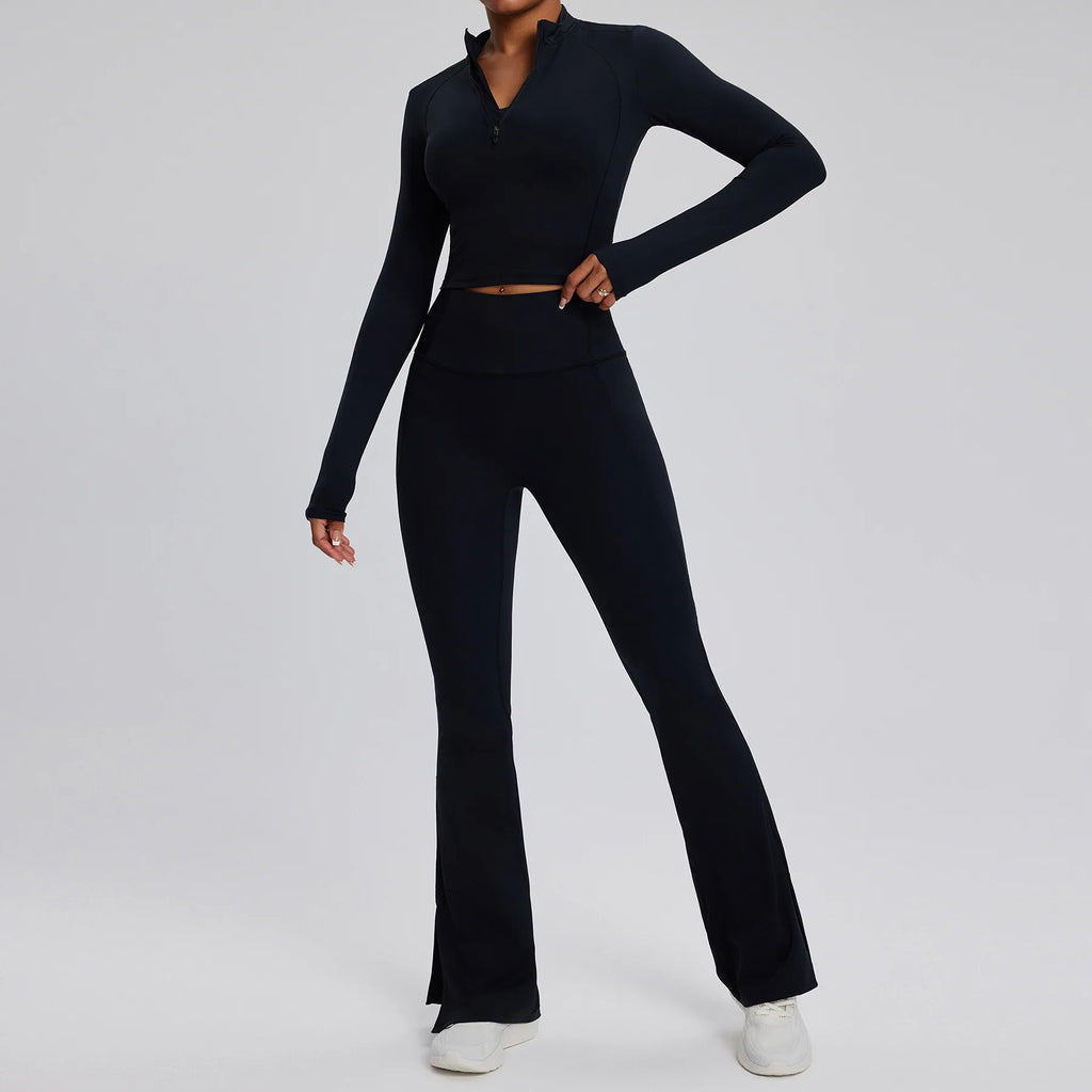 Best 2PCS Yoga Suit Gym Set Women Clothes Running Tracksuit Clothing - GilloServ