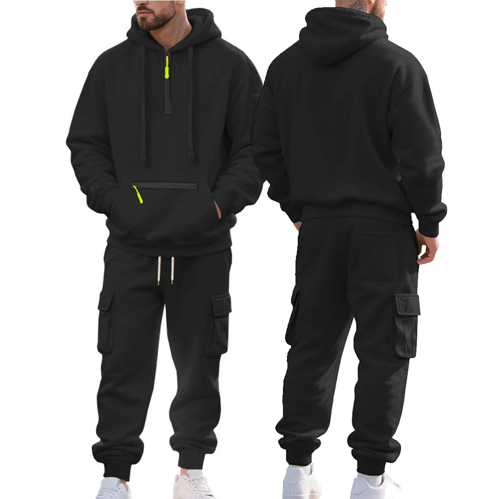 New High Quality Autumn And Winter Men's Fleece Hooded Sweatshirt, - GilloServ