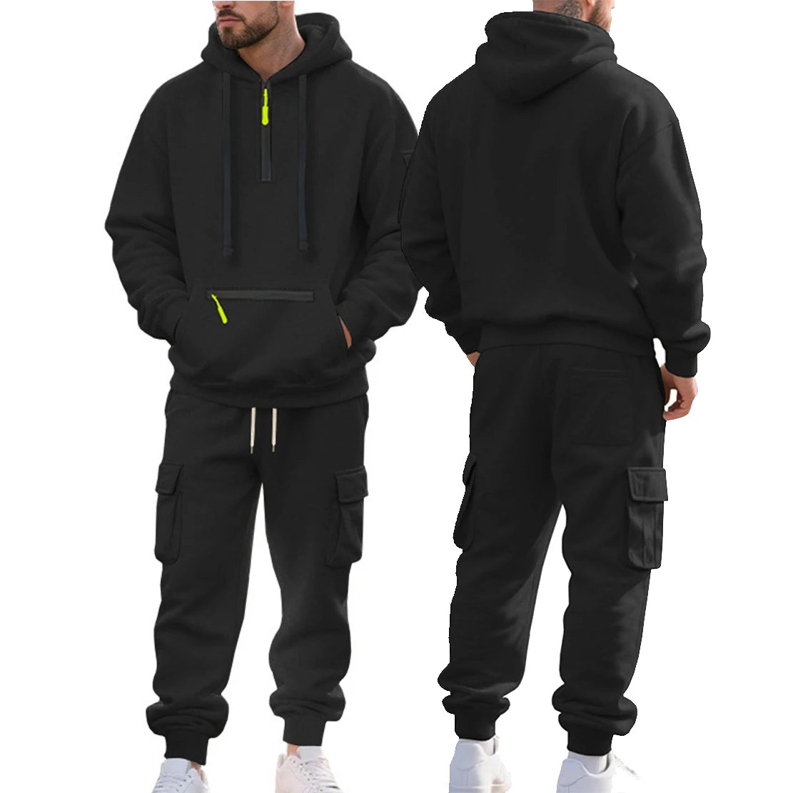 New High Quality Autumn And Winter Men's Fleece Hooded Sweatshirt, - GilloServ