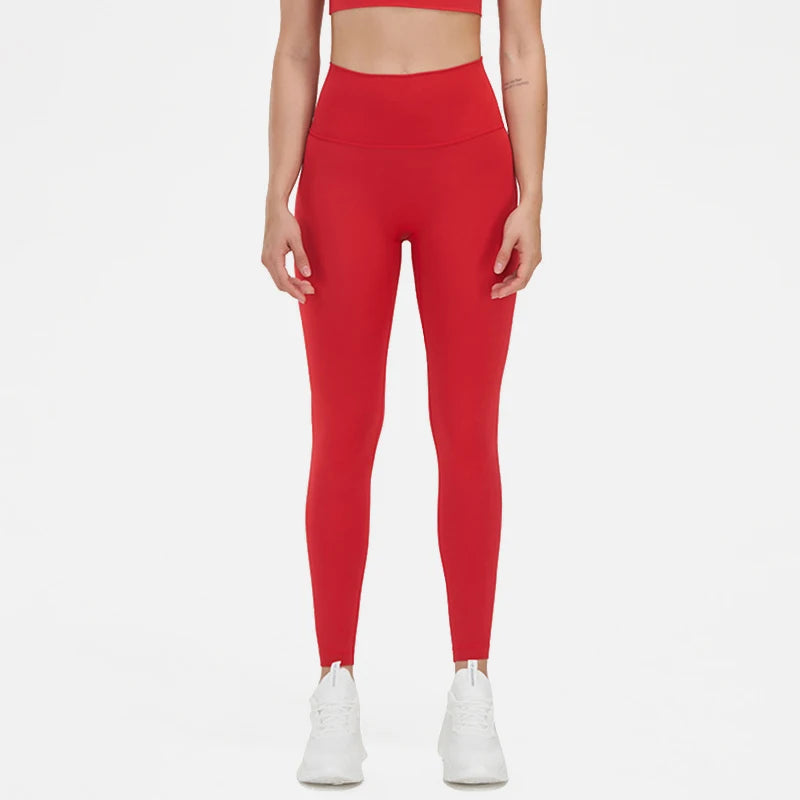 Nylon Leggings Women Yoga Pants Tight High Waist Hidden Pocket - GilloServ