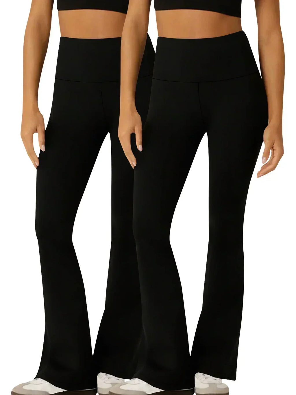 Women's Super Soft Flare Pants High Waisted Tummy Control Workout - GilloServ