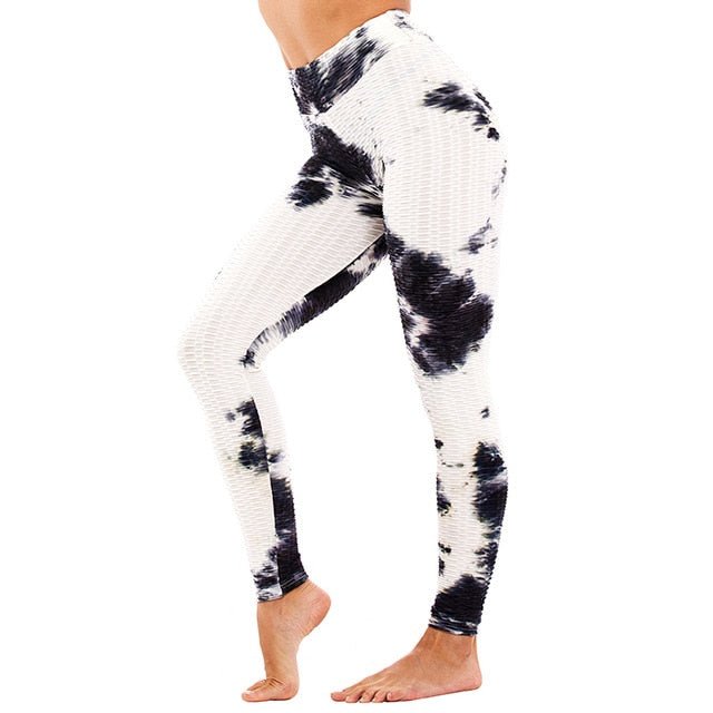 Booty Enhancing Tie-dye Print Workout Pants Gym Fitness - GilloServ