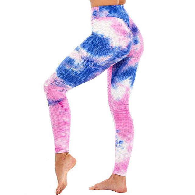 Booty Enhancing Tie-dye Print Workout Pants Gym Fitness - GilloServ
