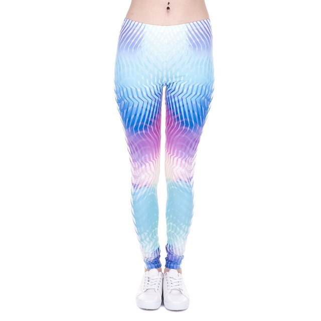 Brand Women Leggings White Arrowa Hologrephic Printing - GilloServ