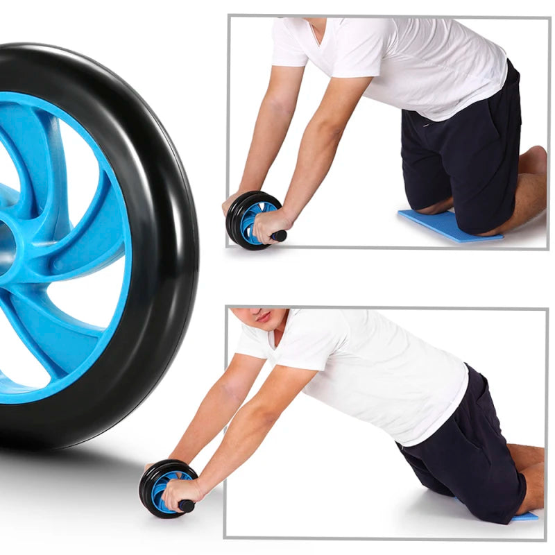 5-In-1 AB Wheel Roller Kit with Push-Up Bar//Jump Rope//Hand Gripper and Knee Pad Abdominal Core Carver Fitness Workout - GilloServ