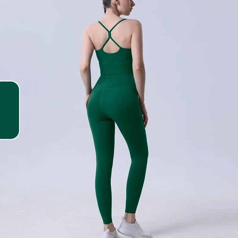 2 Piece Yoga Clothes Tracksuit Athletic Wear Pilates - GilloServ