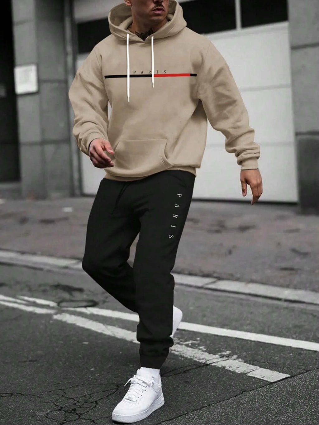 Tracksuit Sets Men's Casual Fleece Warm Hoodies Pants 2PCS Mens Long Sleeve Sport Suit Male Pullover Hoodies Sports Clothing - GilloServ