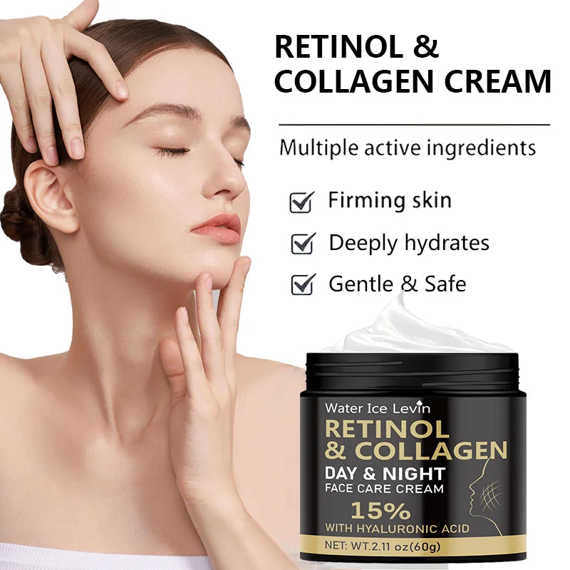 Retinol Cream, Retinol Collagen Cream, Vitamin C Moisturizer, Retinol Moisturizer, Suitable for Sensitive Facial Skin - GilloServ