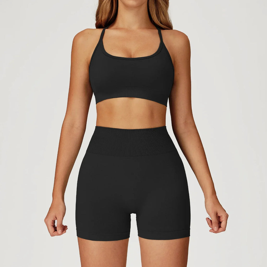 Seamless 2 Piece Yoga Set Women Gym Tracksuit/Workout/Running - GilloServ