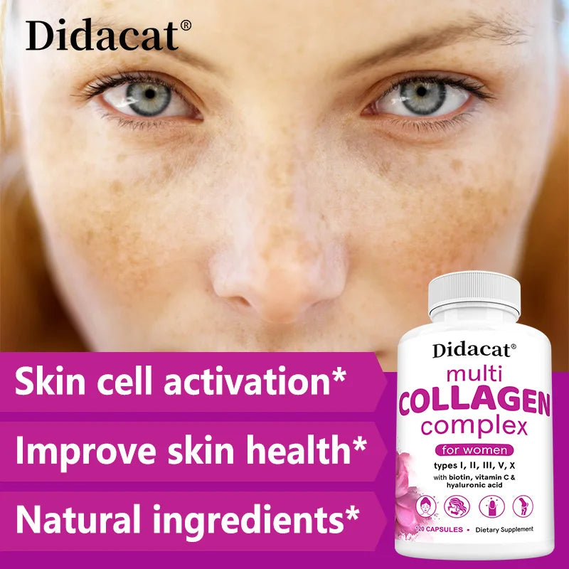 Collagen Complex - Biotin, Vitamin C, Hyaluronic Acid for Skin, Nails, Hair, Joints - GilloServ
