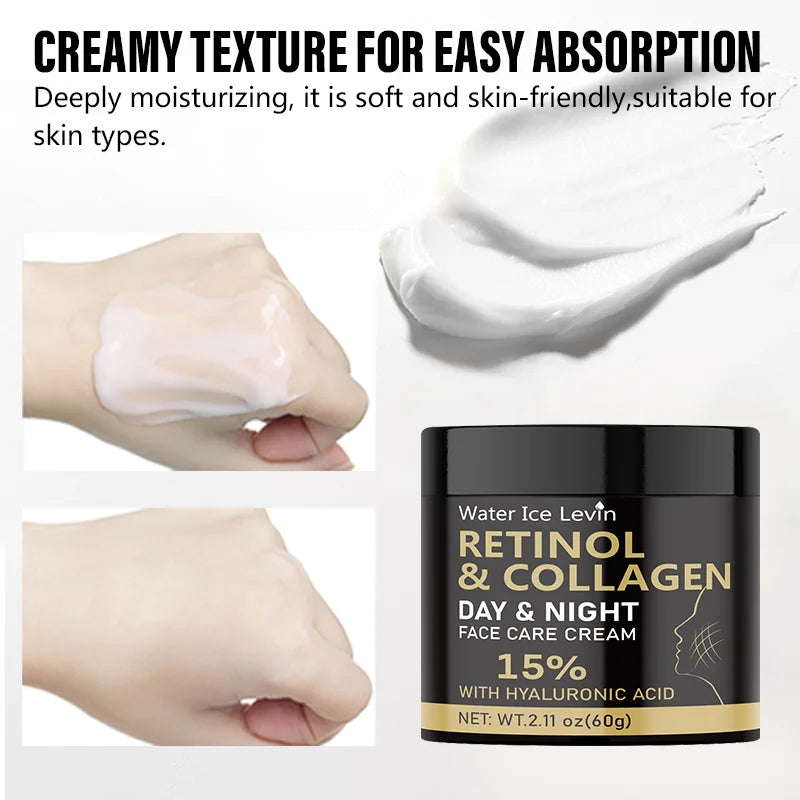 Retinol Cream, Retinol Collagen Cream, Vitamin C Moisturizer, Retinol Moisturizer, Suitable for Sensitive Facial Skin - GilloServ