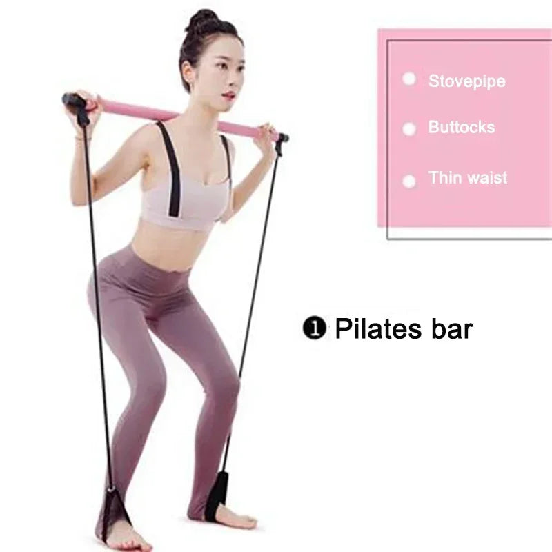 Rally Yoga Pilates Bar Pilates Rope Multifunctional Fitness - GilloServ