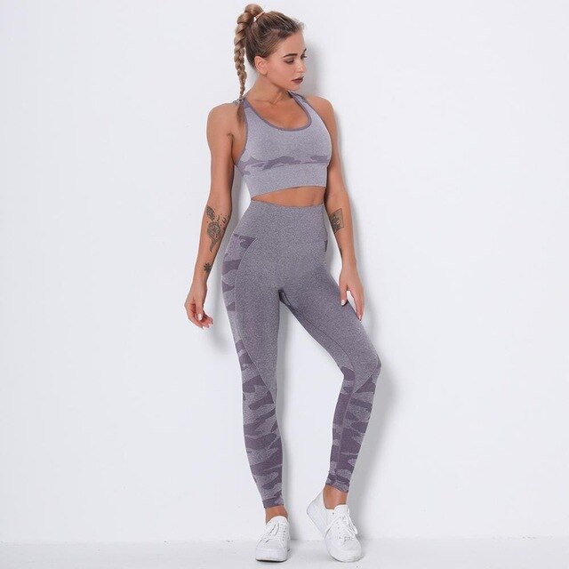 Seamless Yoga Fitness Set Women Sportswear - GilloServ