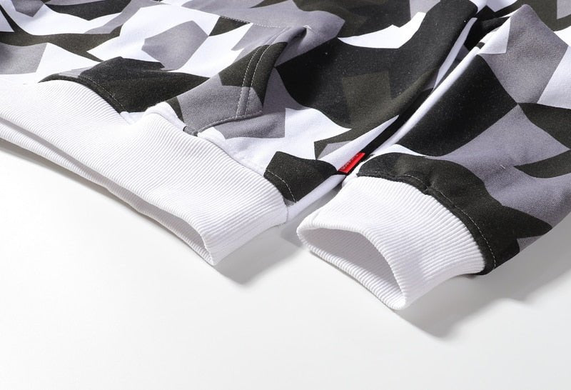 Camouflage Hooded Sweatshirts Fashion Mens Streetwear - GilloServ