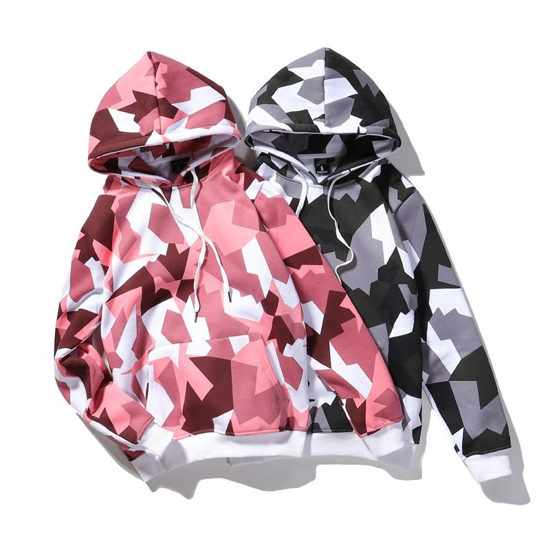 Camouflage Hooded Sweatshirts Fashion Mens Streetwear - GilloServ