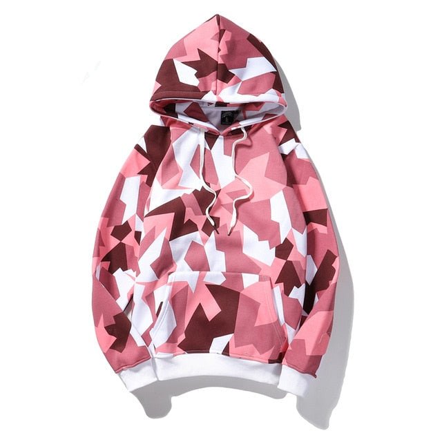 Camouflage Hooded Sweatshirts Fashion Mens Streetwear - GilloServ