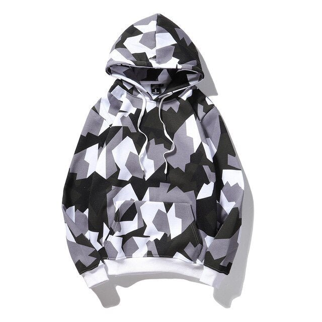 Camouflage Hooded Sweatshirts Fashion Mens Streetwear - GilloServ