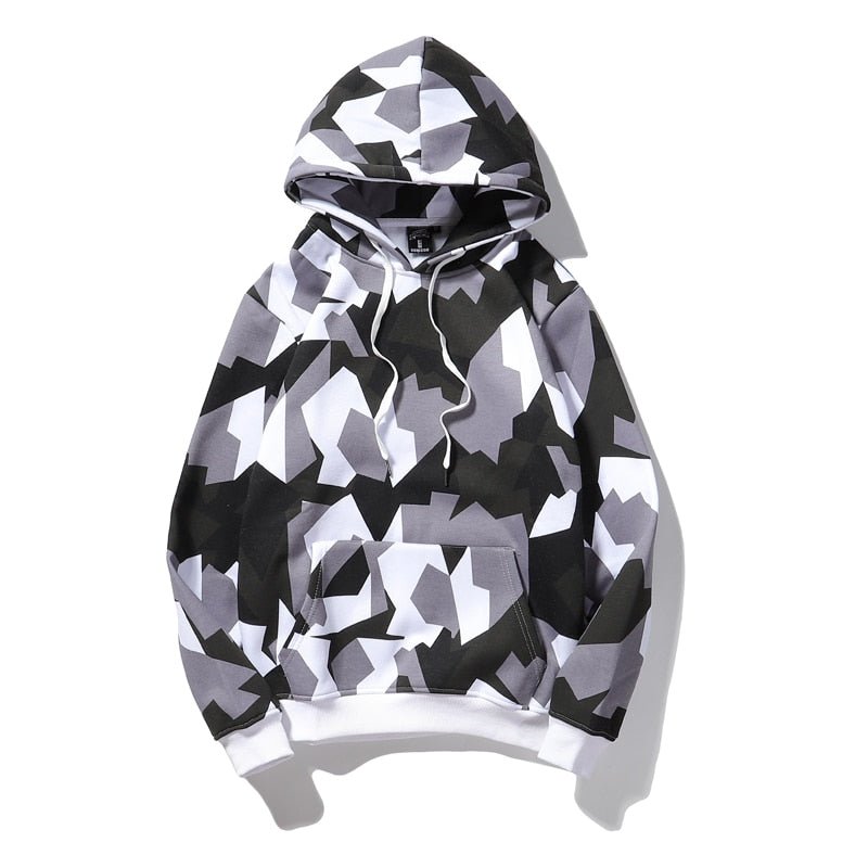 Camouflage Hooded Sweatshirts Fashion Mens Streetwear - GilloServ