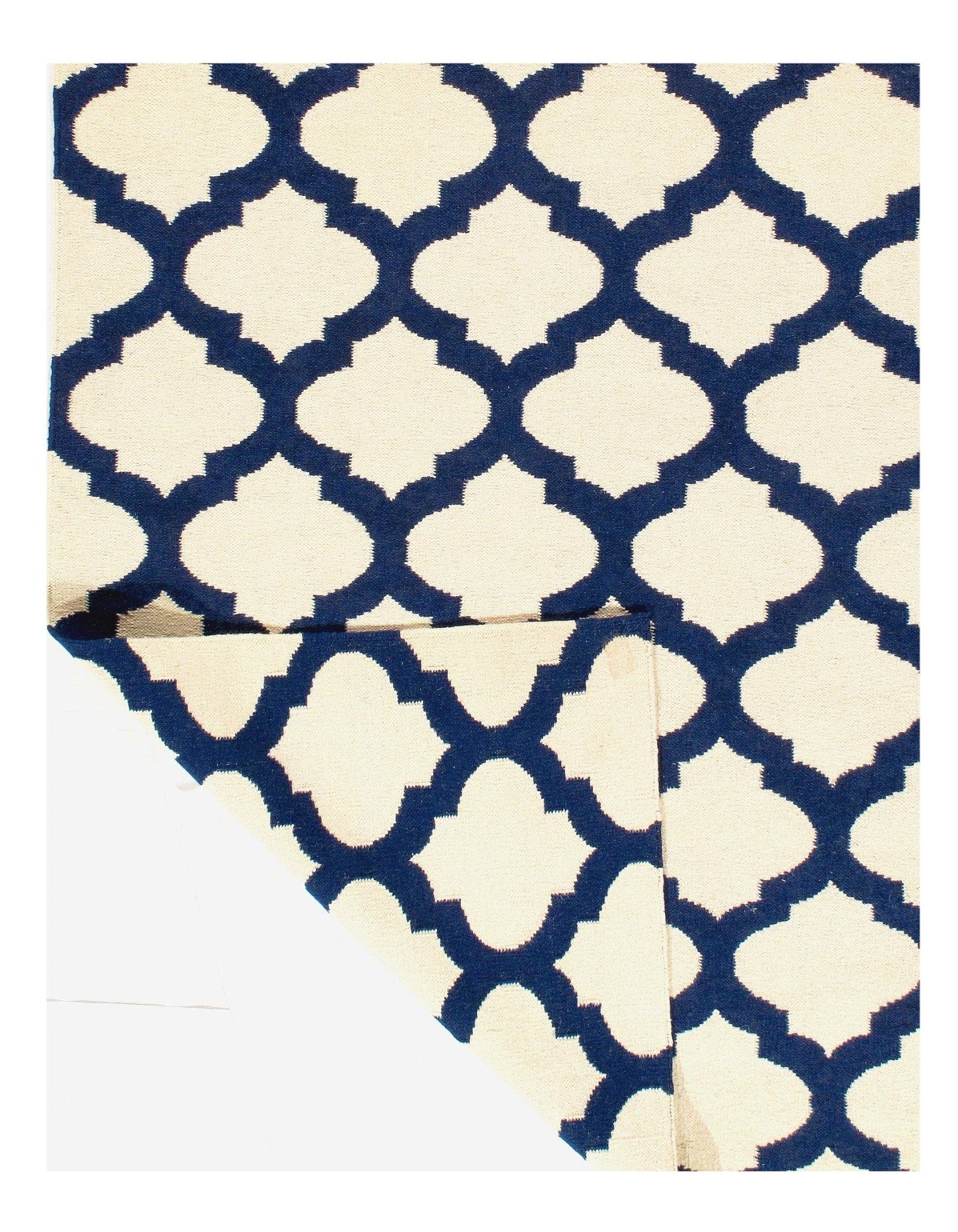 Canvello Handmade Blue Modern Hand Knotted Rug - 5' X 8'-1