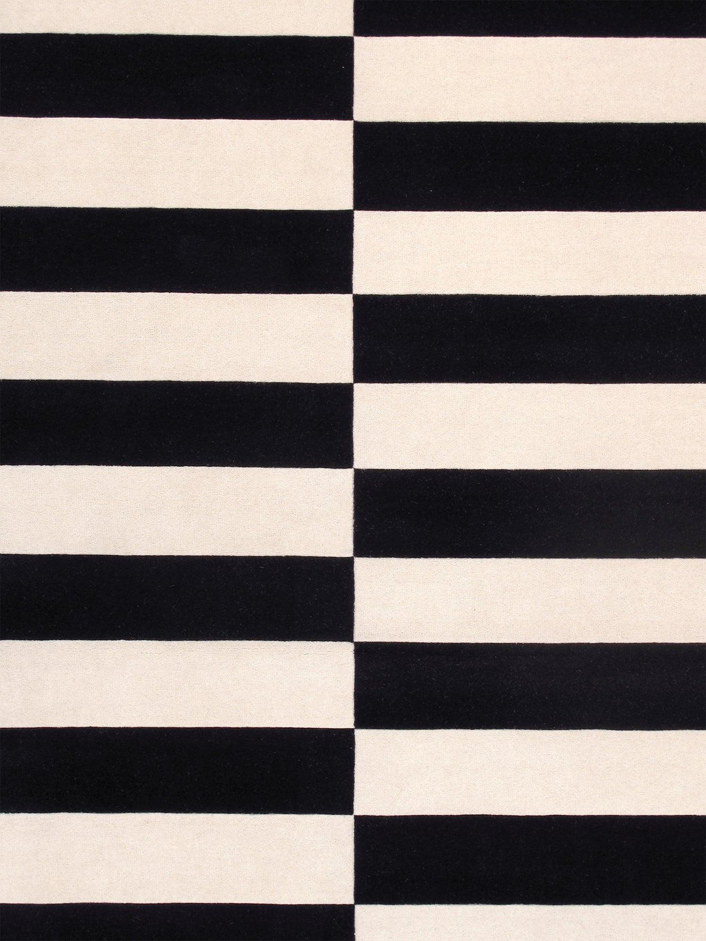 Canvello Modern Hand-Tufted White/Black Bsilk & Wool Area Rug- 8'9" X 11'9"-1