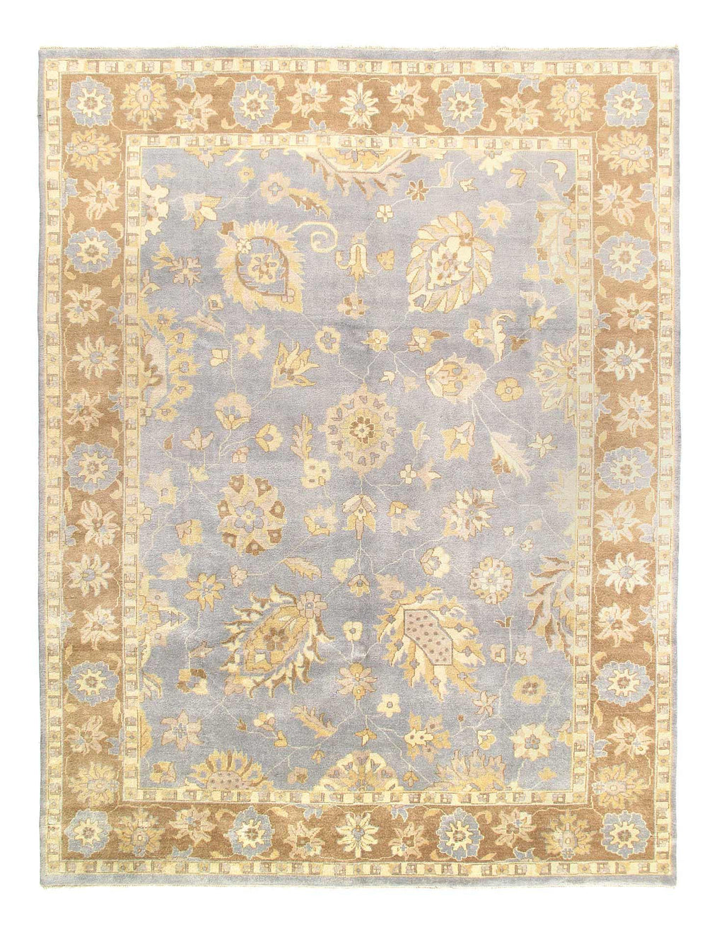 Canvello Traditional Oushak Design Hand-knotted Rug - 9' X 12'-0