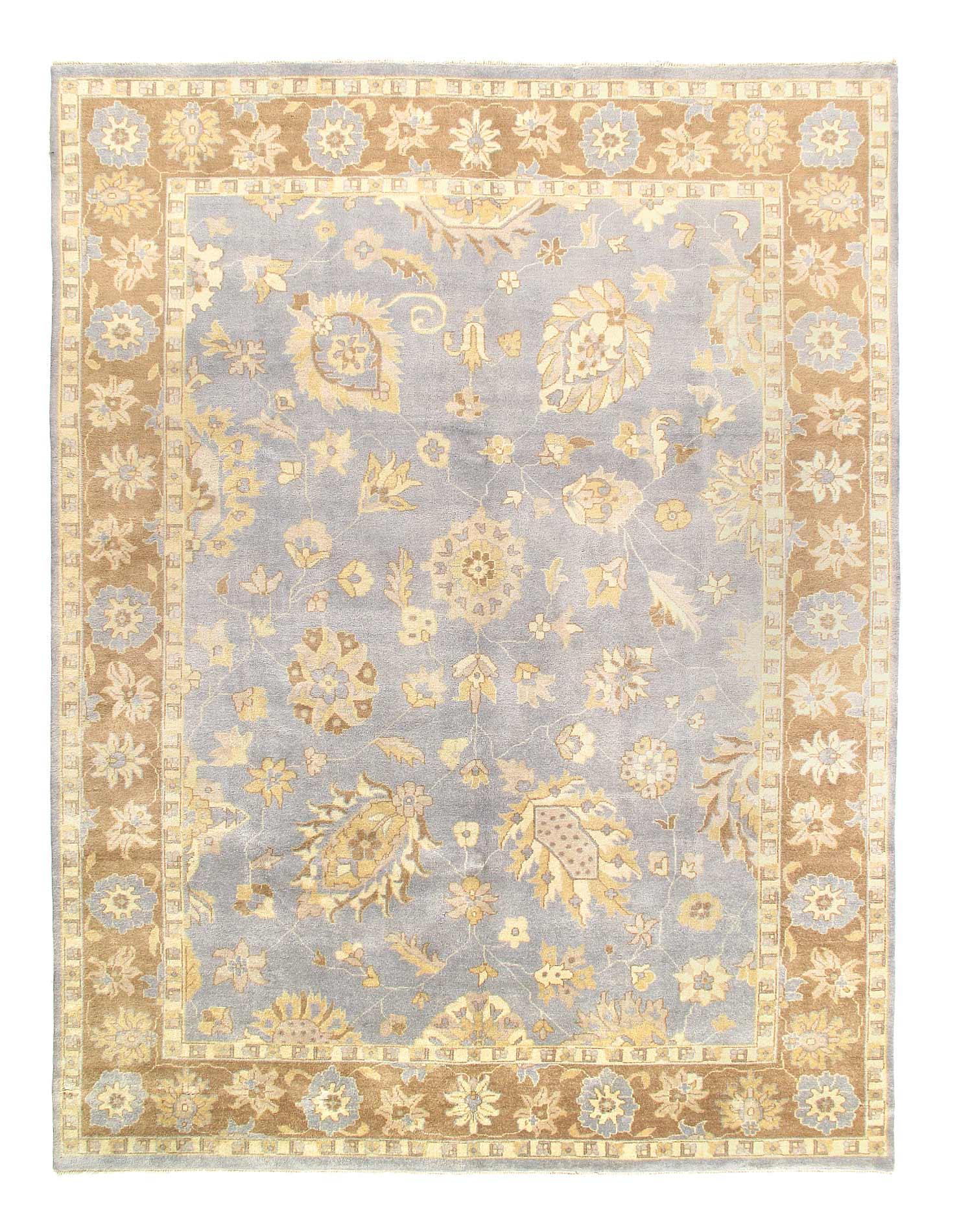 Canvello Traditional Oushak Design Hand-knotted Rug - 9' X 12'-0