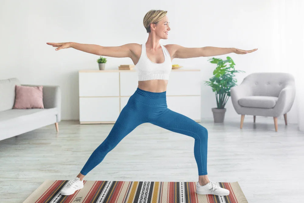 Yoga Mat | 6mm Thick | Striped | Non-Slip | Eco Friendly | Yune Yoga | Dion - GilloServ