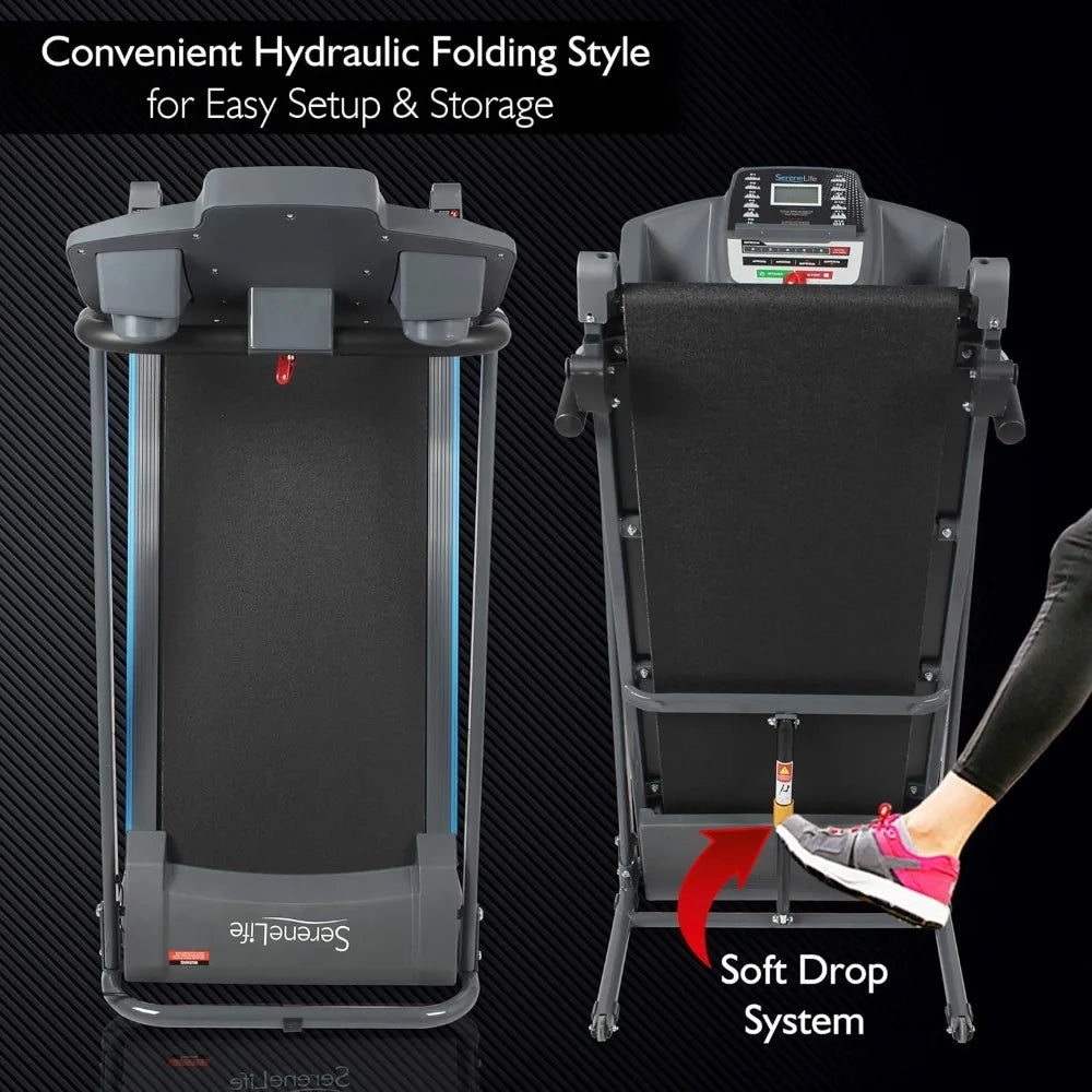 Electric Folding Treadmill Exercise Machine Smart Compact Digital Fitness Treadmill - GilloServ