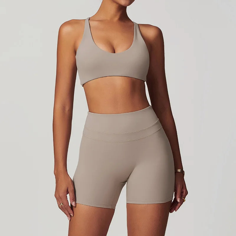 Yoga Sets Sports 2 Piece Women Plus Size Gym Clothes Seamless Fitness - GilloServ