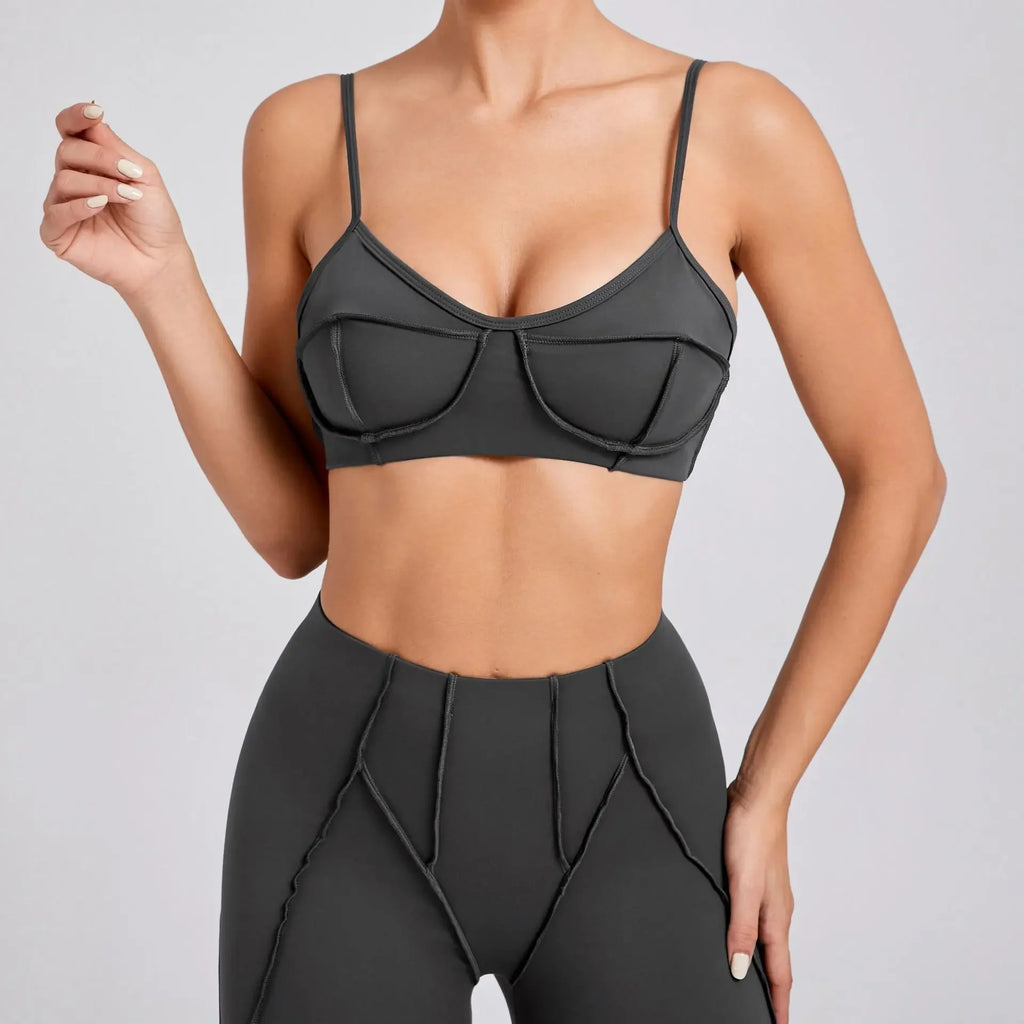 Sports Bra Push Up Workout Yoga Apparel Casual Gym Athletic Top Running Fitness Activewear Underwear - GilloServ